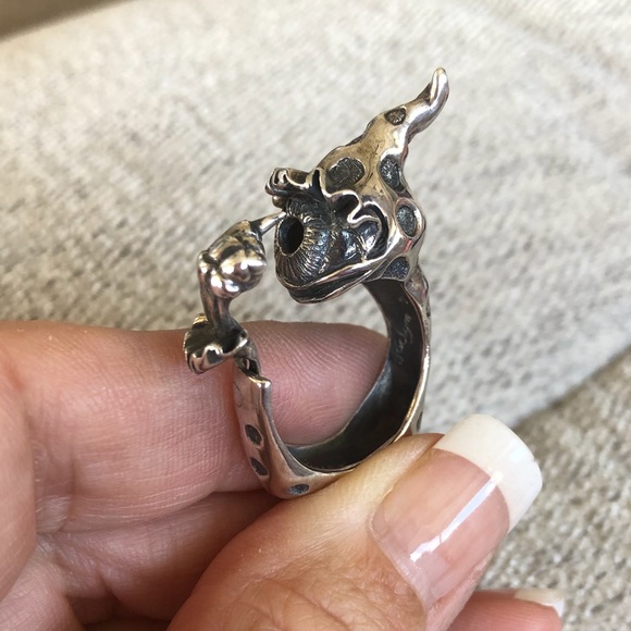 Unique & Unusual Sterling Jester Creature Ring❣️ - Picture 2 of 8